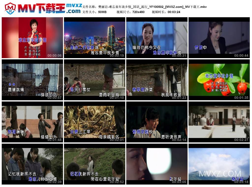 樊丽岩-难忘童年故乡情_国语_流行_YF100502